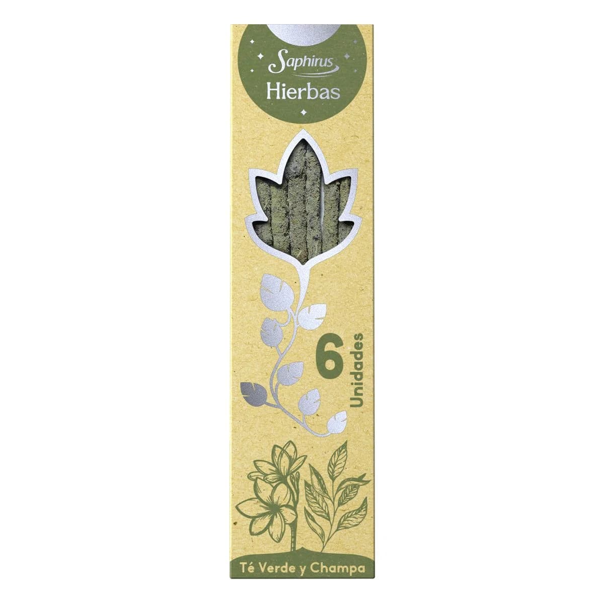 Té verde y Champa - Sahumerios Hierbas - 6 varillas de 23cm