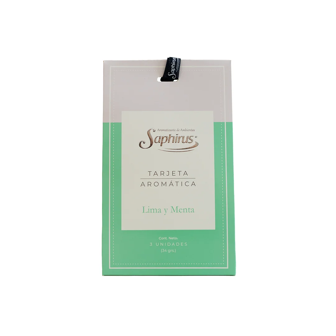 Lima y Menta - Tarjetas Aromáticas - 3und